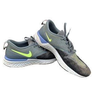 Nike Odyssey React 2 Flyknit Armory Blue Lime Blast Athletic